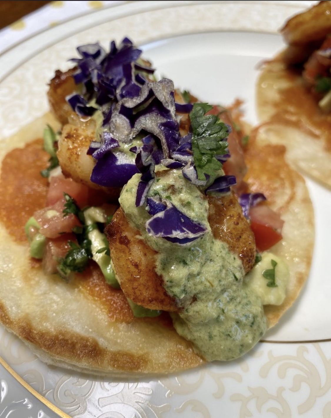 Artfully plated appetizer
