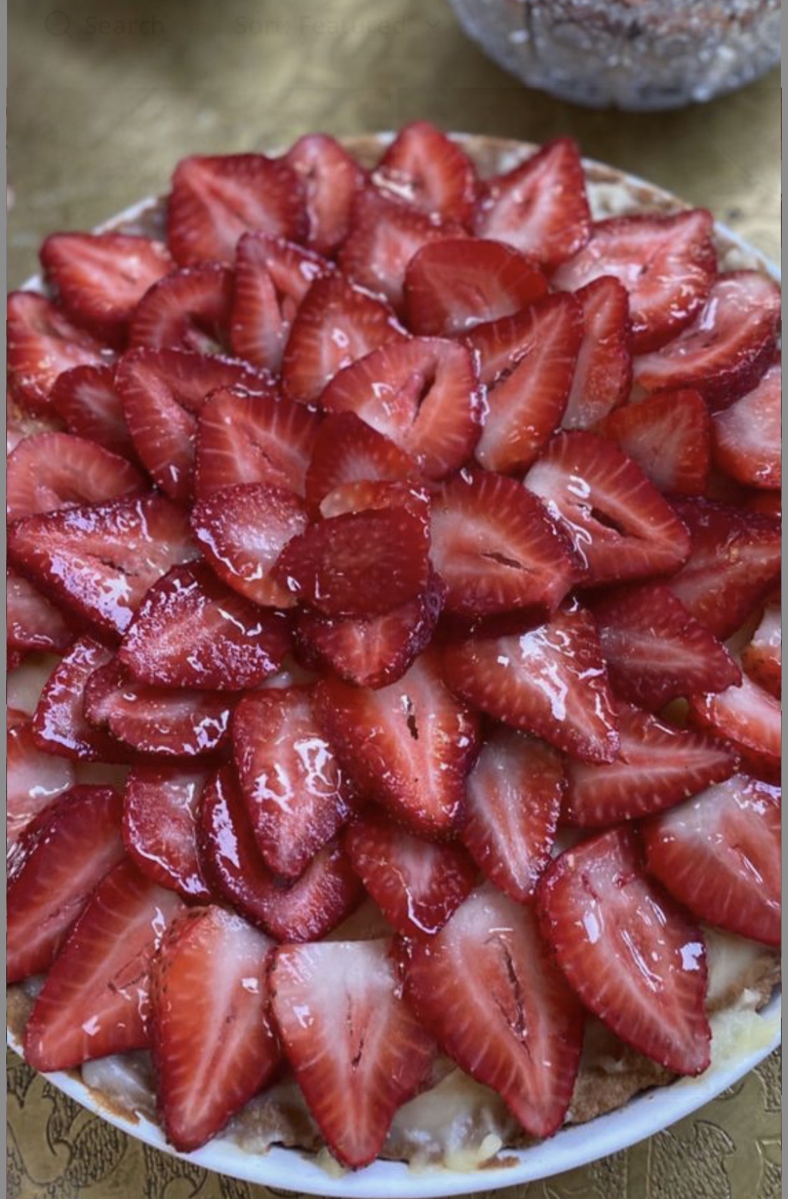 Fresh strawberry dessert display