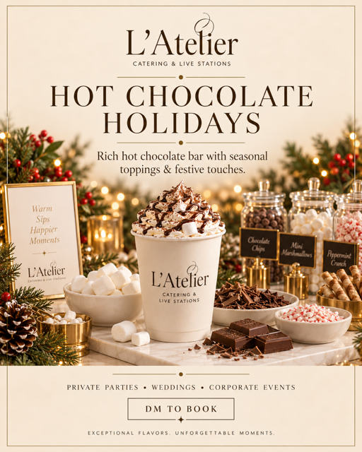 L’Atelier holiday hot chocolate service